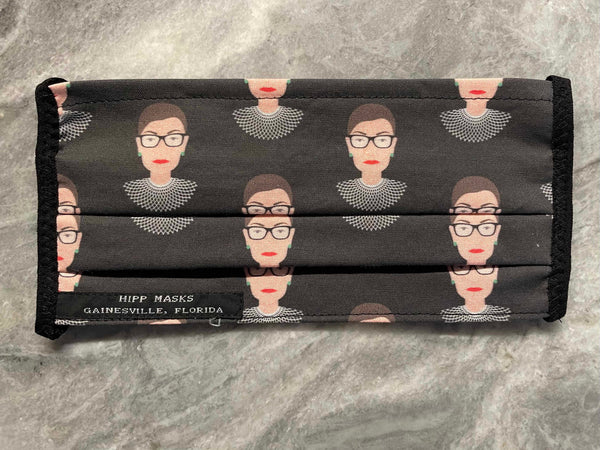 Gainesville Women for Equal Rights Dissent:  Ruth Bader Ginsberg Print on  Organic Sateen with With Foldover Elastic for Ears