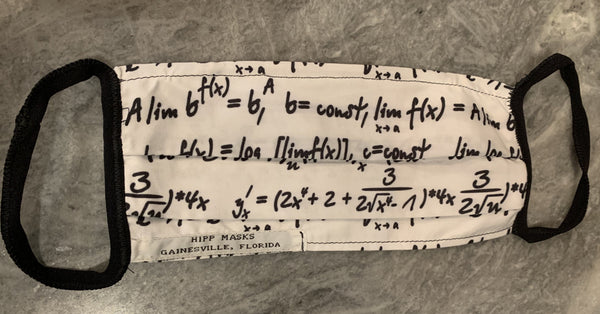 Weil Hall: White Mathematical Equations with Black Foldover Elastic for Ears