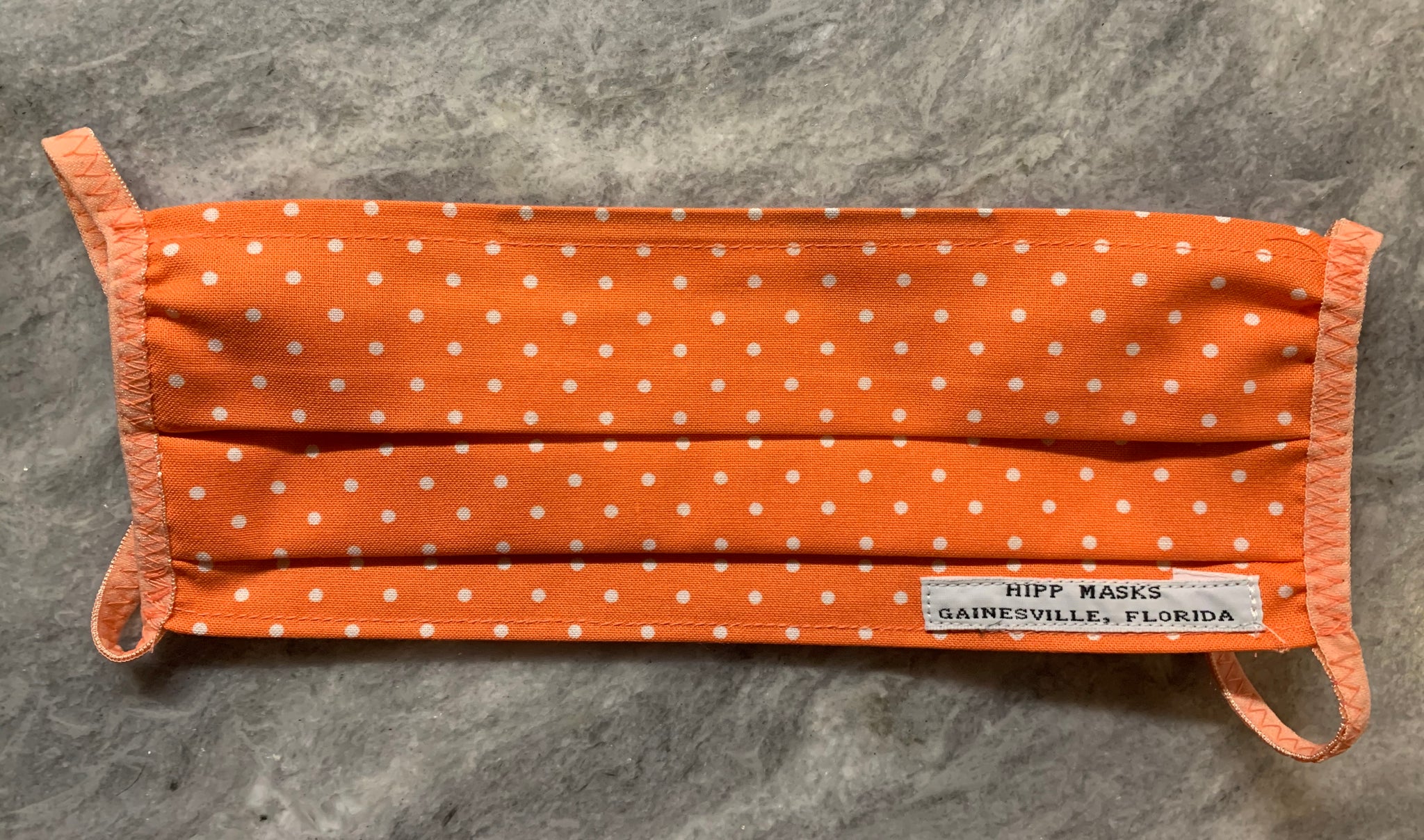 Oh Heavens, It's Clemson and Tennessee Colors:  Pale Orange with White Dots and Ivory, White or Pale Orange Foldover Ear Loops