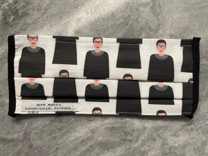 Gainesville Women for Equal Rights Dissent:  Ruth Bader Ginsberg Print on  Organic Sateen with With Foldover Elastic for Ears