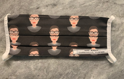 Gainesville Women for Equal Rights Dissent:  Ruth Bader Ginsberg Print on  Organic Sateen with With Foldover Elastic for Ears